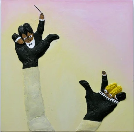 Gina Beavers Jazz Hands, 2012 acrylic on canvas 24 x 24 inches $2500