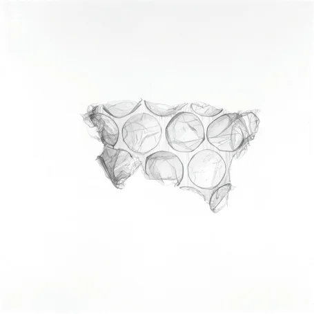 Kristina Estell Wrap Study 13 and 9, 2011 Watercolor on paper 22"x22", 28"x28" Framed $1800 framed