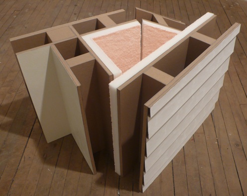 Leah Bailis Tactile Defense, 2012 Cardboard, paint, foam, rubber, towel $1000