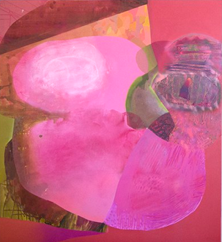 Heather Leigh McPherson Unambiguous Mask, 2013 Ink, Acrylic, Spray Paint on Canvas $5,000