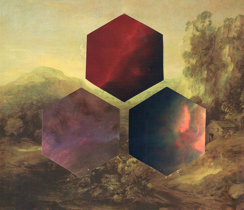 Colleen Cunningham, Pentagons, 2013, Paper collage, 7 ¼ x 8 ½ inches