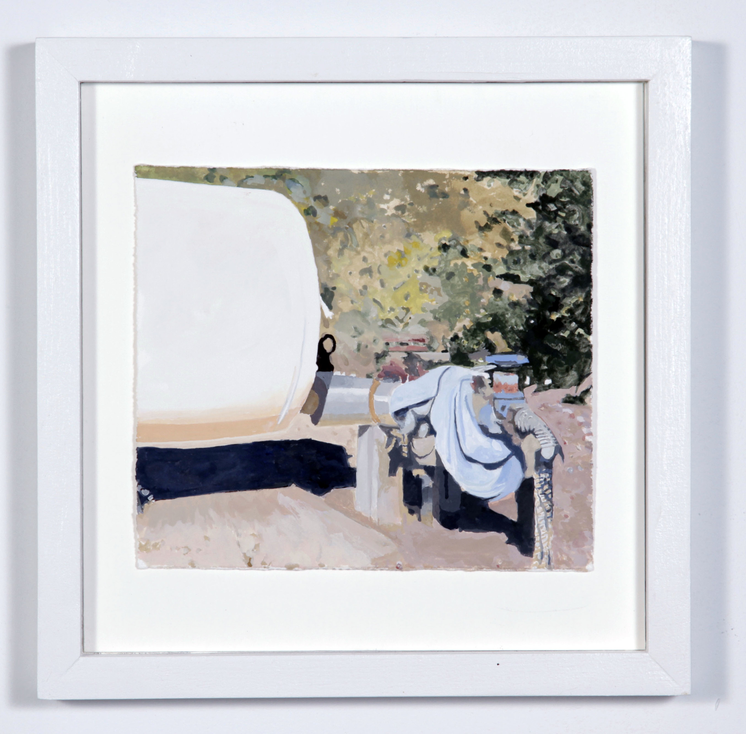 (Tank), 2014, gouache on paper, 11.5x11.5x1.5”