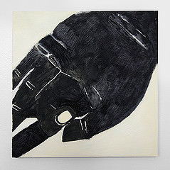 Ellen Siebers Soft Nails, 2014 Oil on marble ground on shaped panel 11 x 11 inches $1,400 