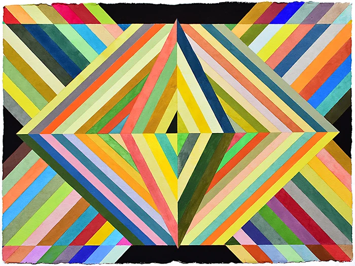 Jessica Slaven, Concenter , Watercolor and gouache on paper, 22" x 30"