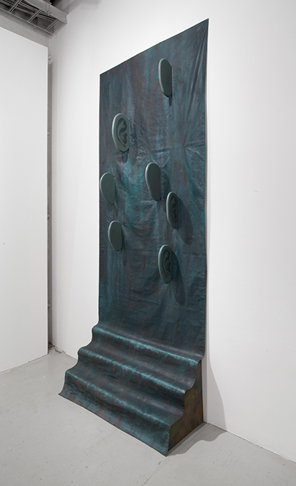 Susan Metrican, Look in the Morning, Listen at Night, Acrylic on cotton and plywood, 108" x 48" x 24"