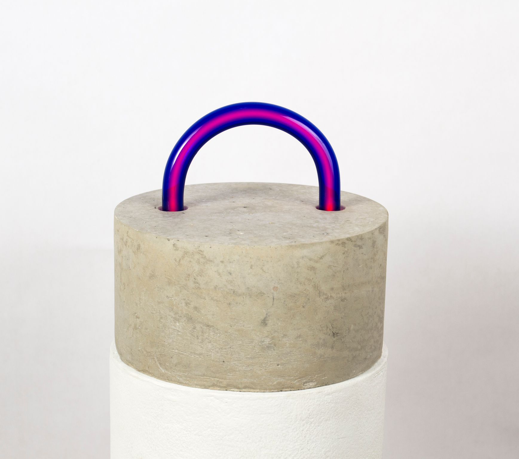 Esther Ruiz, Second Sun , Hydraulic Cement/ Neon, 8" x 8" x 7", 2014 