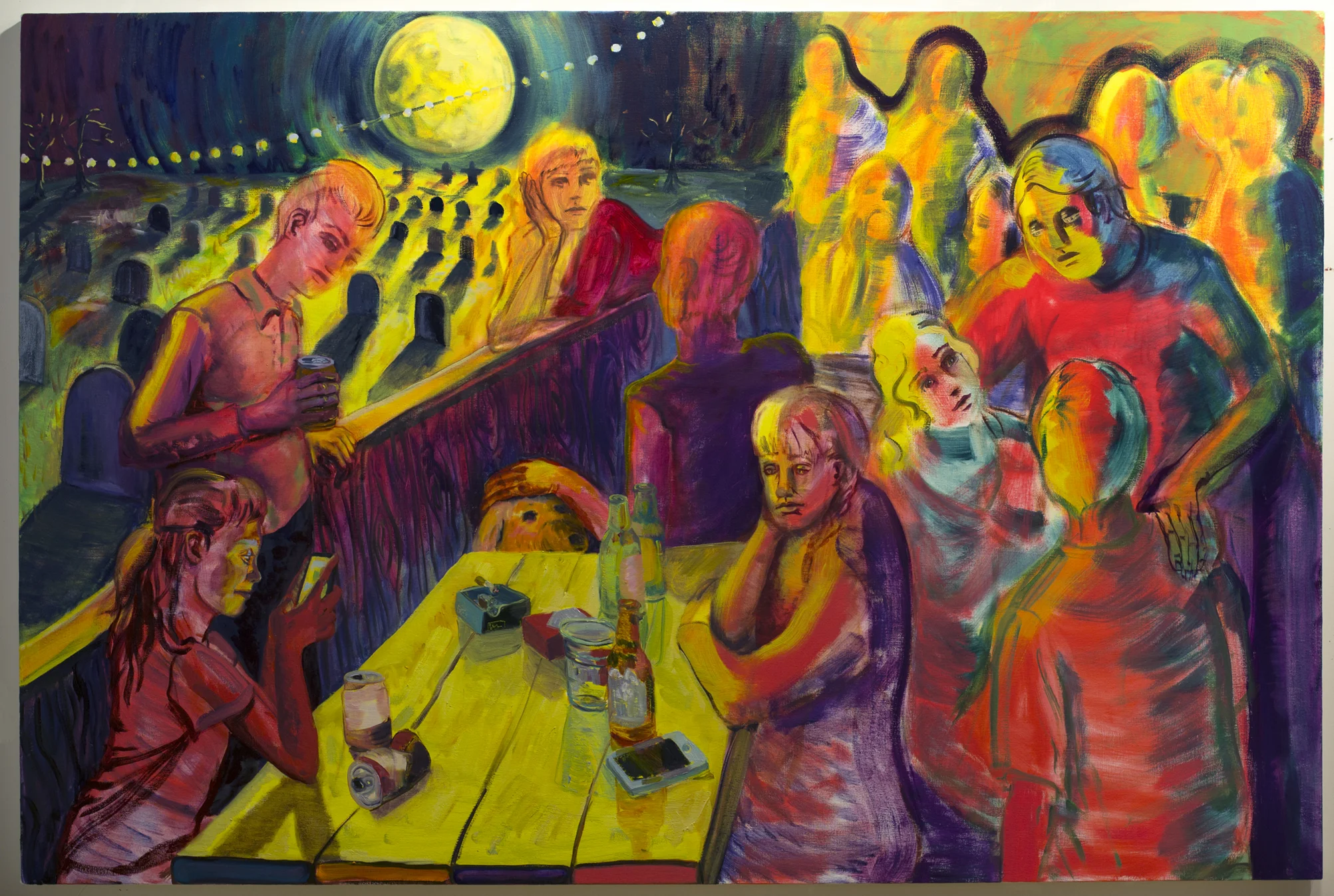 Sarah Moran "Something to Talk About"/ oil on canvas/ 72 x 48 in