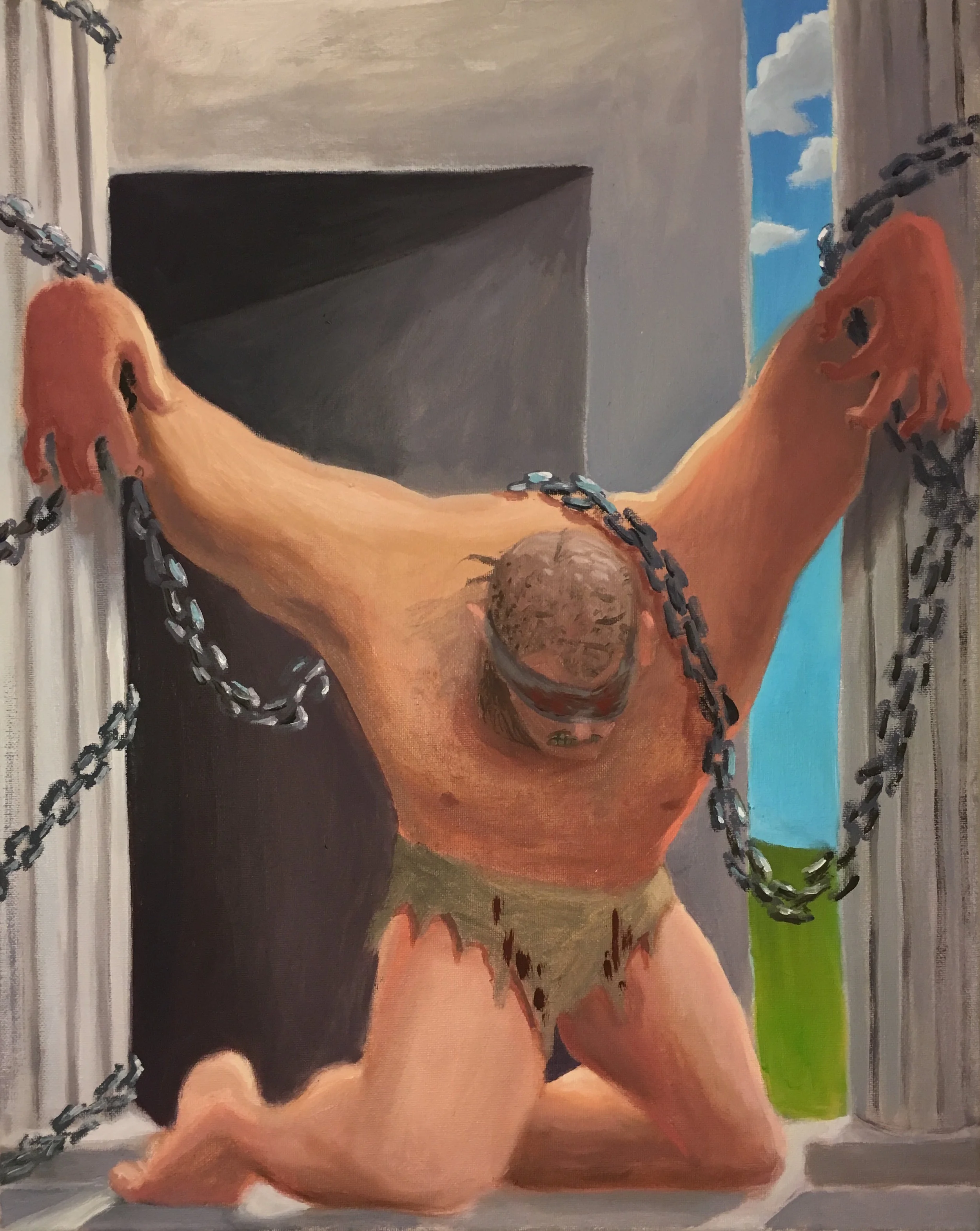 Timothy Hoyt "Blinded Samson" / Oil on Canvas / 16" x 20"