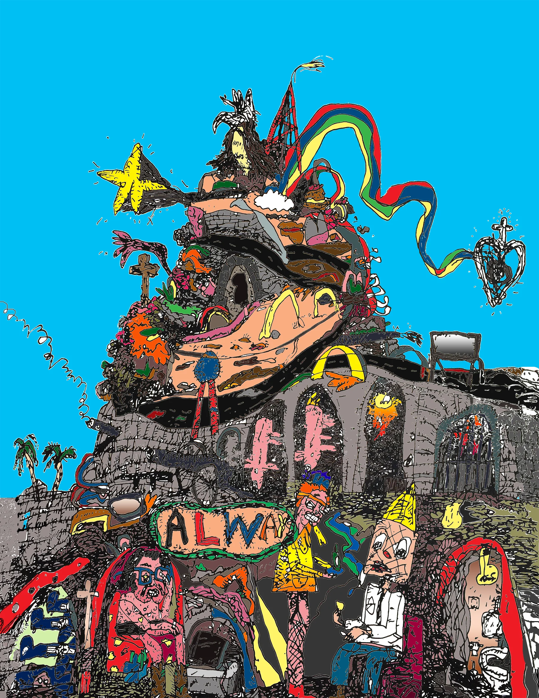 Andrew Chan "Cubby House"/ silk screen and digital print/ dimensions variable