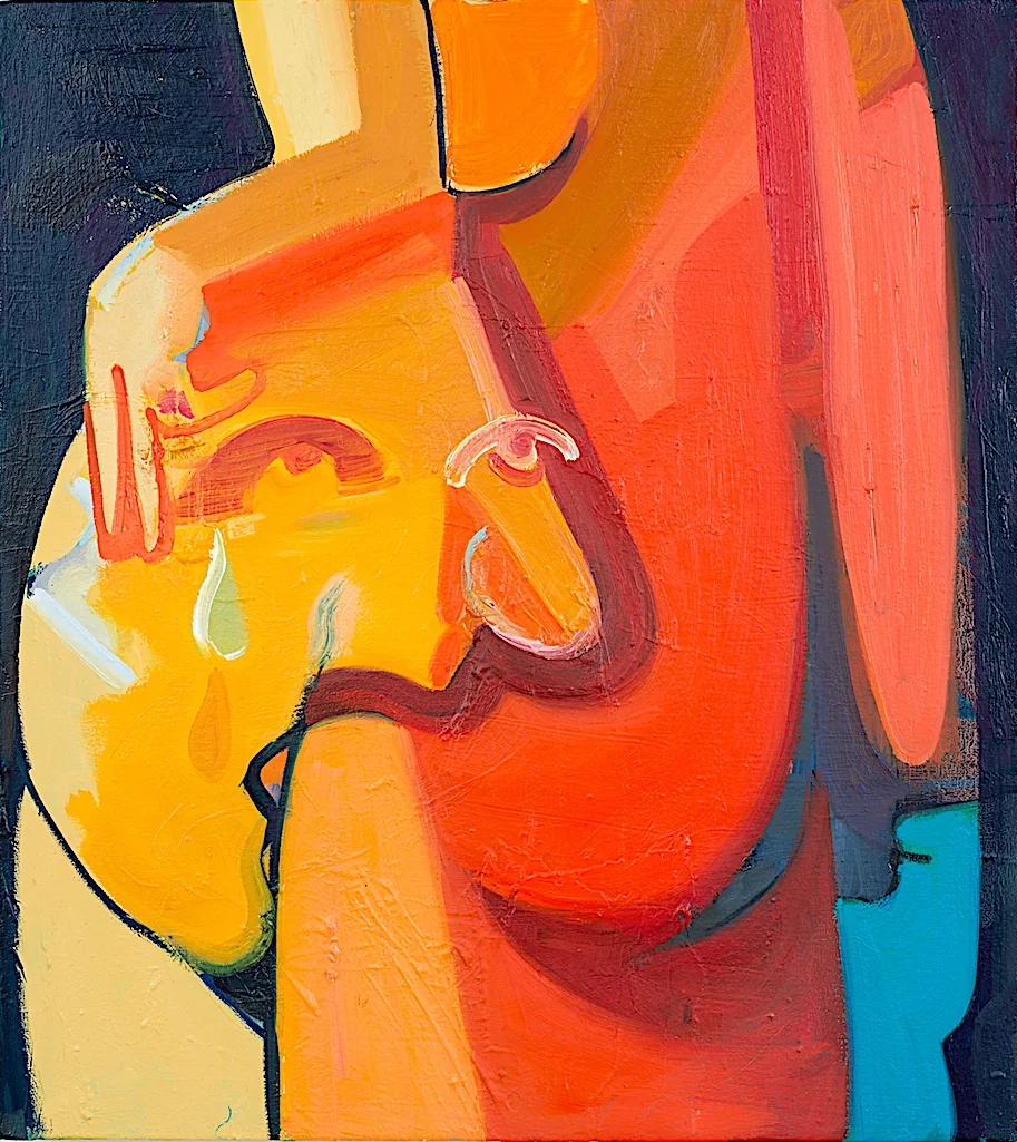 Danielle Orchard "Flatter Us", 2016, oil on canvas, 28" x 32" 