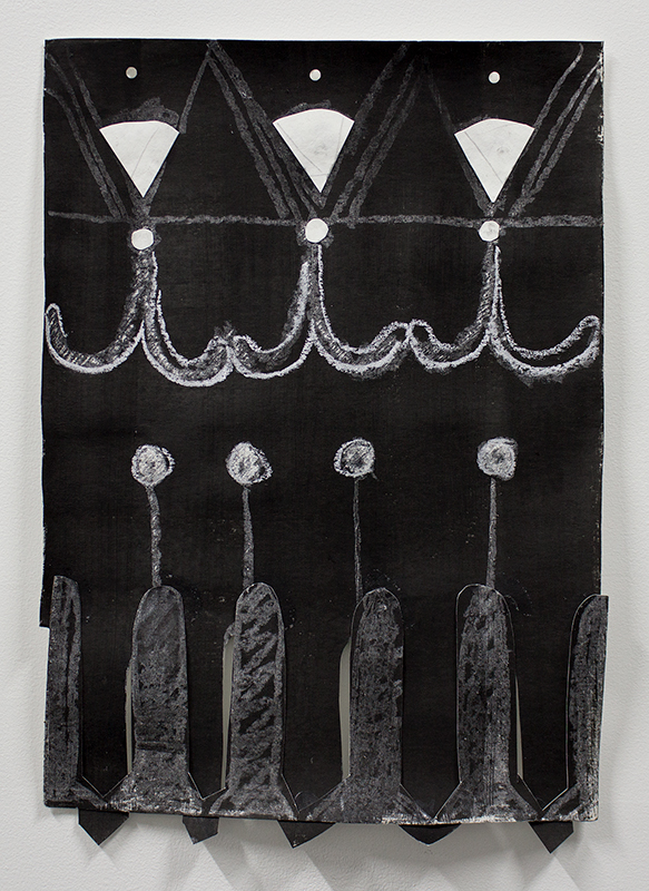 Cindy Ji Hye Kim "Roll Call" 2017, charcoal, graphite, and ink on paper, 11" x 17"