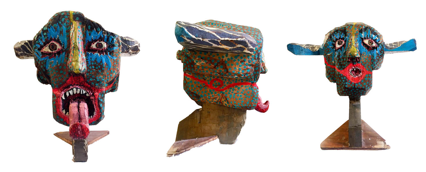 Haley Hughes "Shwoo/ Boat Figure Head" 2011, Balsa wood, acrylic spray, spar varnish, 18 x 21 x 15"