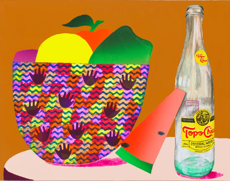 Topo, marker, oil and acrylic on panel , 14" x 11" , 2017