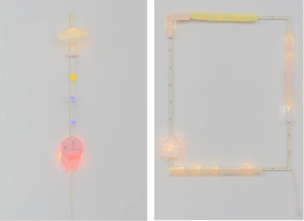 Corey Escoto | entposvib@aol.com Vertical nightlight arrangement #1 (artist conk mushrooms), 2017, Cast resin, led lights, plug molding, 48" x 5" x 5" Nightlight arrangement #4 (terrible parable) 2017 Cast resin, led lights, plug molding, 45" x 62" x 4" Value: Community Currency: Access Money is like language. In the same way that words and their meanings change over time, so does perceived value with respect to the exchange of goods and services. What kind of factors go into creating an argument for valuing one thing or service? Where basic needs are barely met, the necessities of food, fire, water, shelter are of high value. In our first-world reality (this art creator/consumer's context), these needs are taken as a given by most. Here, the need discussion begins on Maslow's third level of need - the level of love and belonging. Or if not there then maybe the a new proposed strata of "premium physiological desire". Our economy is divorced from an understanding of the object, and any sense of “true” or necessary value. At this point our focus is more on how the good or service is marketed - the experience and the narrative associated with the product. The product is a reflection of a lifestyle and identity, a “branding” that consumers buy into. I'd like to think that art somehow lies outside of that, but I’m not so sure if or how much it does. What does one buy when they become a collector of art - a status symbol, a perceived sophistication or individuality, a rare luxury good, an investment with profit potential? Perhaps an art buyer also buys access to a community of creative producers and enthusiasts. Do you need money to access a creative community? I hope not. In the unique and extremely difficult to sustain business model of the traditional commercial art gallery, access to art is free and openings for public reception of the work is free. There are no financial barriers to have the opportunity to be impacted by art or to interact with a creative community. In this I see value and hope. Hope that more and more, especially in these darkening days, the bonds created around the dialogue and viewing of art will give rise to collective actions and a sustained recognition of their need and power - as perhaps the most valuable thing right now for the survival of our society. For this exhibition I am offering my artwork to a person who is doing and connecting, working to create impactful, warm, community and action(s). I am offering my artwork to a person who has and can share compelling access. Let me know what you’re up to.
