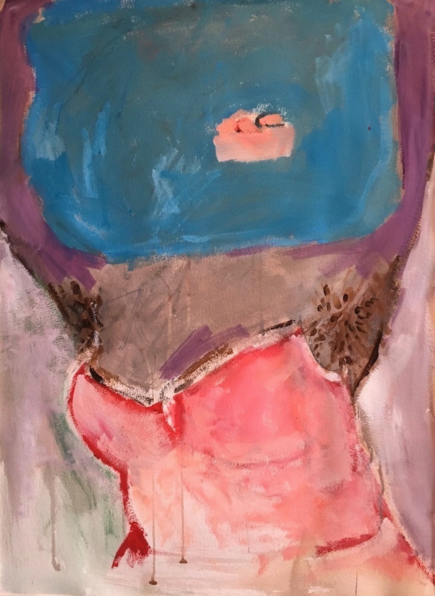 Katya Grokhovsky , Body Mine , 2016, acrylic on paper, 24 x 34 In