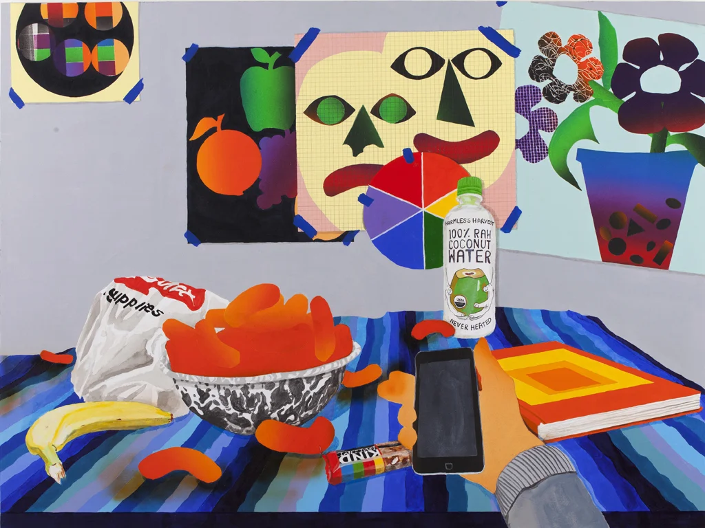 Hipster Wellness , oil and acrylic on panel, 40" x 30", 2015