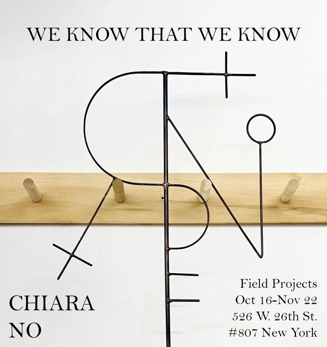 Open today 12 pm-6 pm!! (Thurs-Sat)⁠
Come visit our amazing show :)⁠
⁠
Chiara No:⁠
WE KNOW THAT WE KNOW⁠
Curated by Jacob Rhodes⁠
@chiara_no_⁠
⁠
Artist Reception: Oct 16, 6pm⁠
Oct 16 - Nov 22, 2025⁠
⁠
In We Know That We Know, Vermont-based artist Chi
