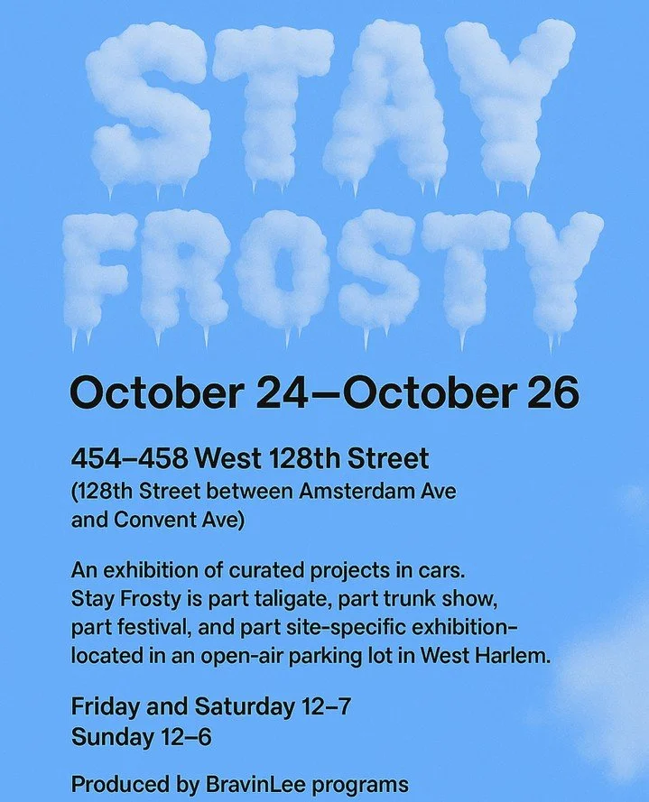It's Installation Day for Stay Frosty! ⁠
Our team is in Harlem as we speak, installing &quot;Baller (For Ray)&quot; for this weekend's outdoor exhibition. Field Projects will be joining 20 other galleries at 458 West 128th Street, and we look forward