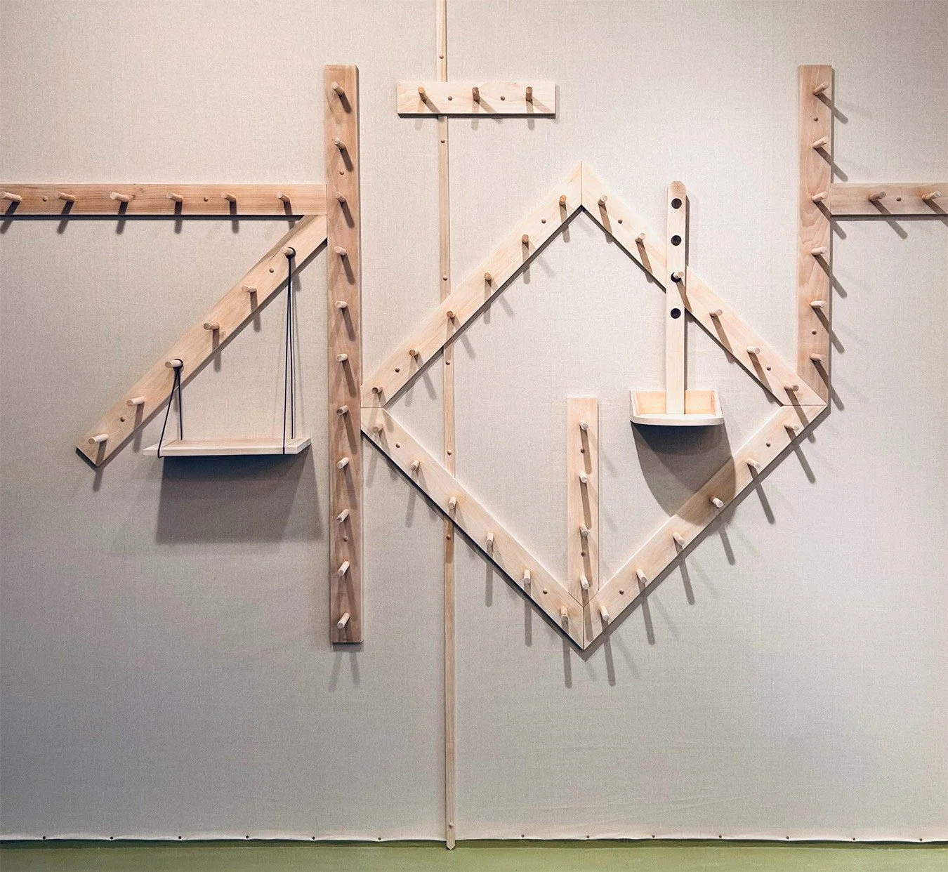 Chiara No:⁠
WE KNOW THAT WE KNOW⁠
Curated by Jacob Rhodes⁠
@chiara_no_⁠
⁠
Opens Thursday - Saturday 12pm - 6pm⁠
Oct 16 - Nov 22, 2025⁠
⁠
Shaker pegs (Know)⁠
poplar, steel⁠
2025⁠
⁠
&quot;I have long had a fondness for the Shakers&rsquo; version of Chr