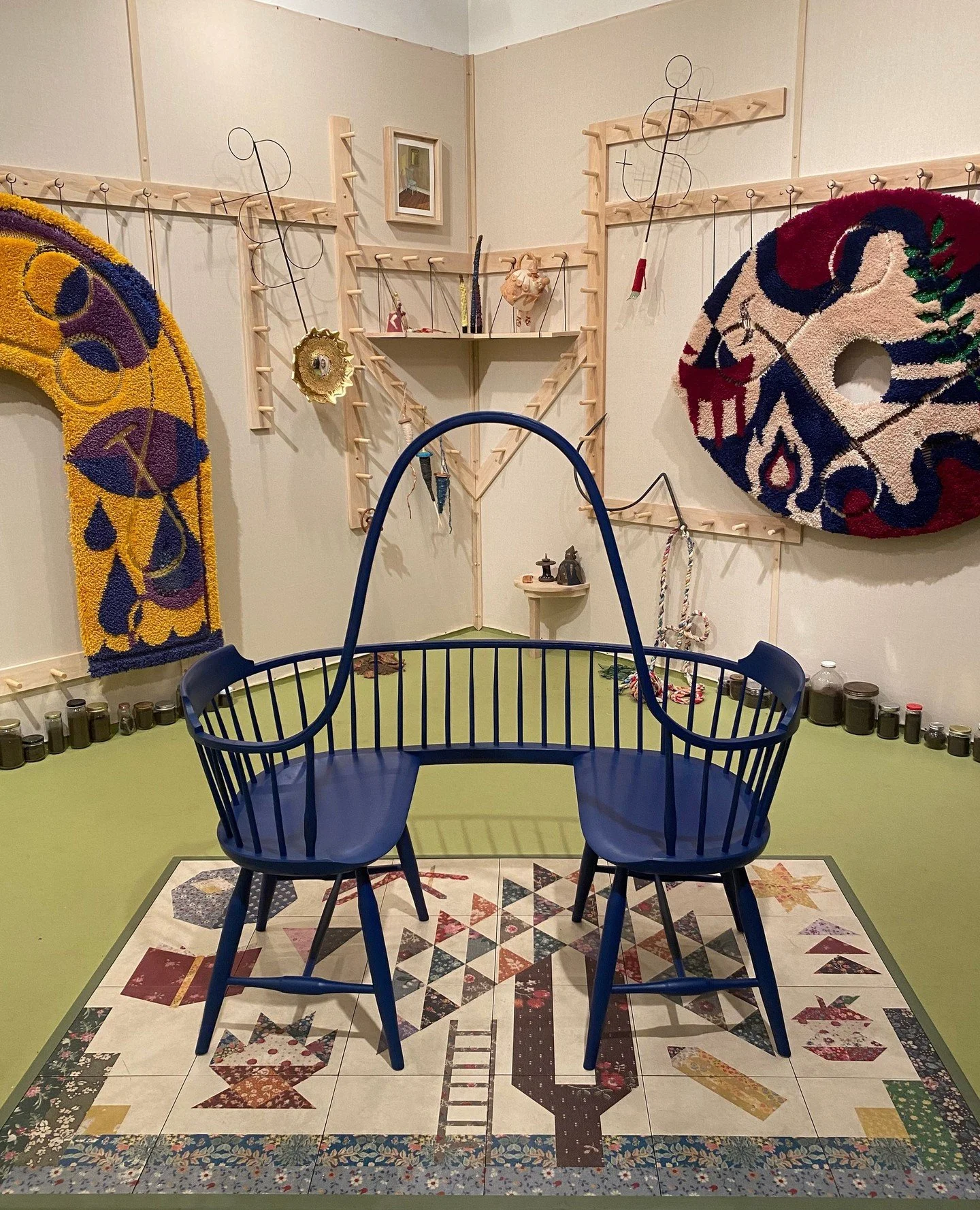 Chiara No:⁠
WE KNOW THAT WE KNOW⁠
Curated by Jacob Rhodes⁠
@chiara_no_⁠
⁠
Open today 12pm - 6pm!⁠
Oct 16 - Nov 22, 2025⁠
⁠
Chiara's friends &lt;3 in the show:⁠
⁠
Image 1:⁠
George Sawyer @sawyer_made⁠
⁠
The Gossip Chair⁠
white oak, maple, pine, pure l