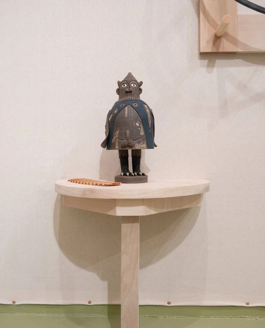 ~Thanksgiving week hour change~⁠
Open Saturday 12pm-6pm this week!⁠
⁠
Chiara No:⁠
WE KNOW THAT WE KNOW⁠
Curated by Jacob Rhodes⁠
@chiara_no_⁠
⁠
Oct 16 - Dec 6, 2025⁠
⁠
Votive to Pazuzu (incense burner)⁠
Underglaze on stoneware, cedar insense⁠
4.5 x 5