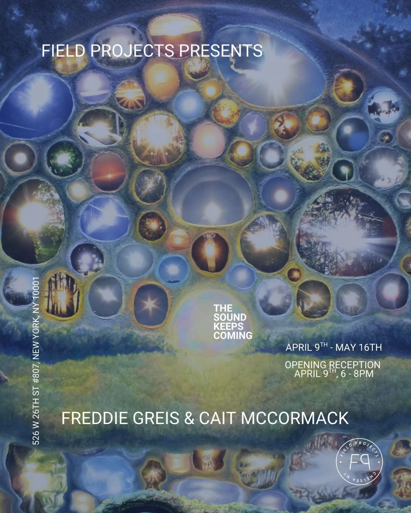 Field Projects Gallery is excited to announce &ldquo;The Sound Keeps Coming,&rdquo; a two person exhibition of Freddie Greis and ( @freddiegreis ) and Cait McCormack ( @mister_caitlin ) opening April 9th (6-8pm). Both artists uniquely work with conce