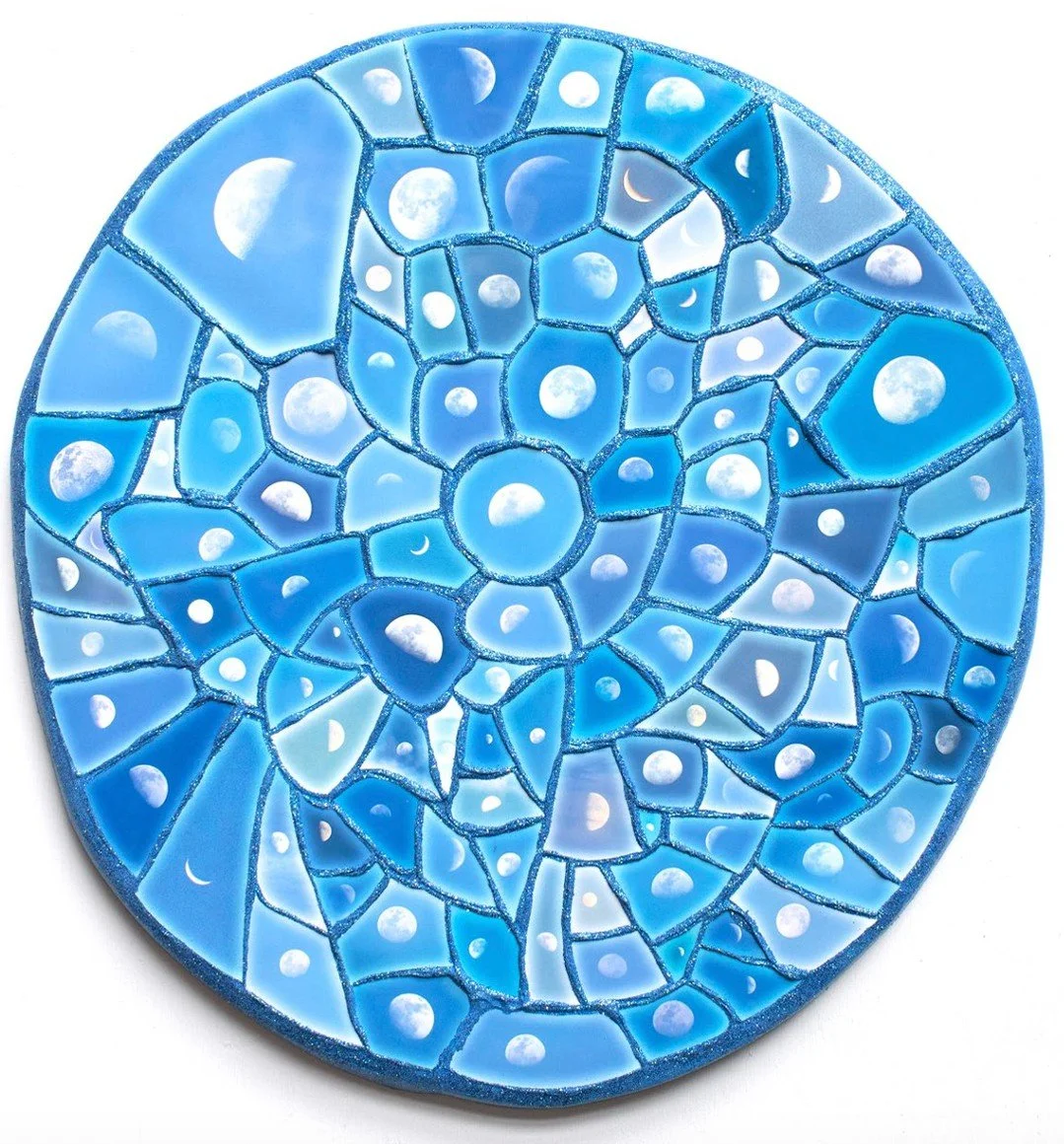 Good Night, Day Moon. ⁠
⁠
Have you ever thought about the moon? Like really thought about her? Ew, not like that. More like this piece by Freddie Greis ( @freddiegreis ) that greets you in our two person show "The Sound Keeps Coming," now o