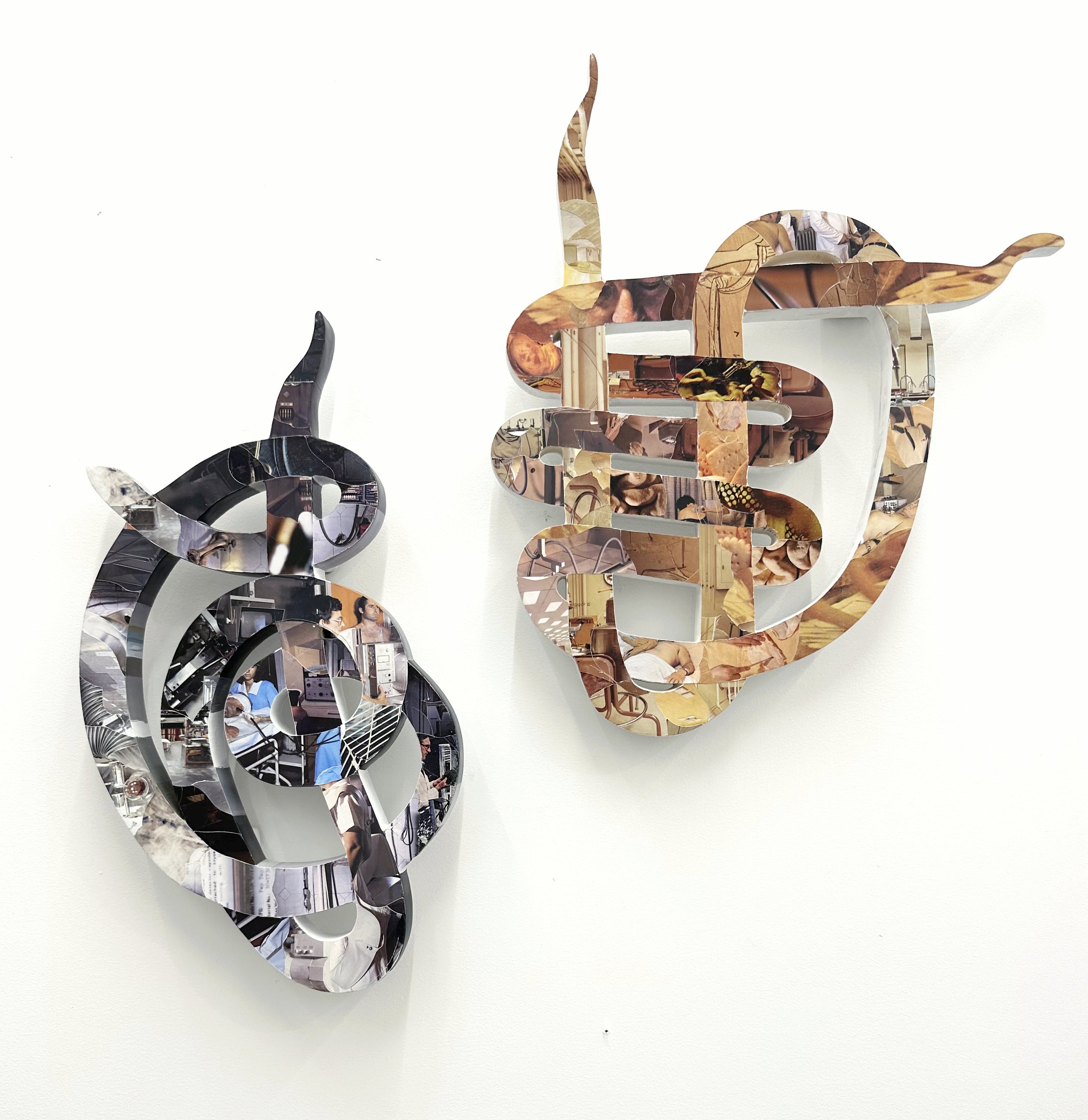 rochelle voyles_Out Of Network Benefits_, 2026, Collage, paint, & wood, 30_ x 28_ .jpg