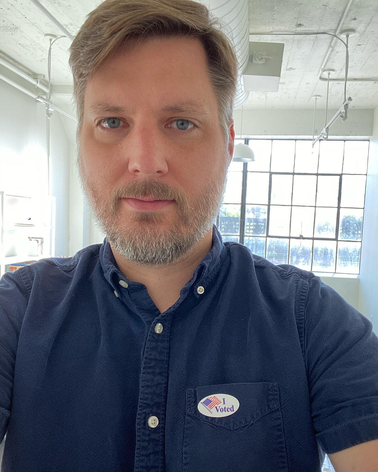 My first &ldquo;I voted&rdquo; selfie. Maybe my first selfie at all. That&rsquo;s how eager I was to vote this morning. Early voting has begun in Texas. Go vote. #bidenharris2020