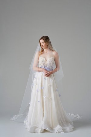 The Meadow – Handmade 3D Floral Cathedral Length Bridal Veil – Broke Bride  Dresses