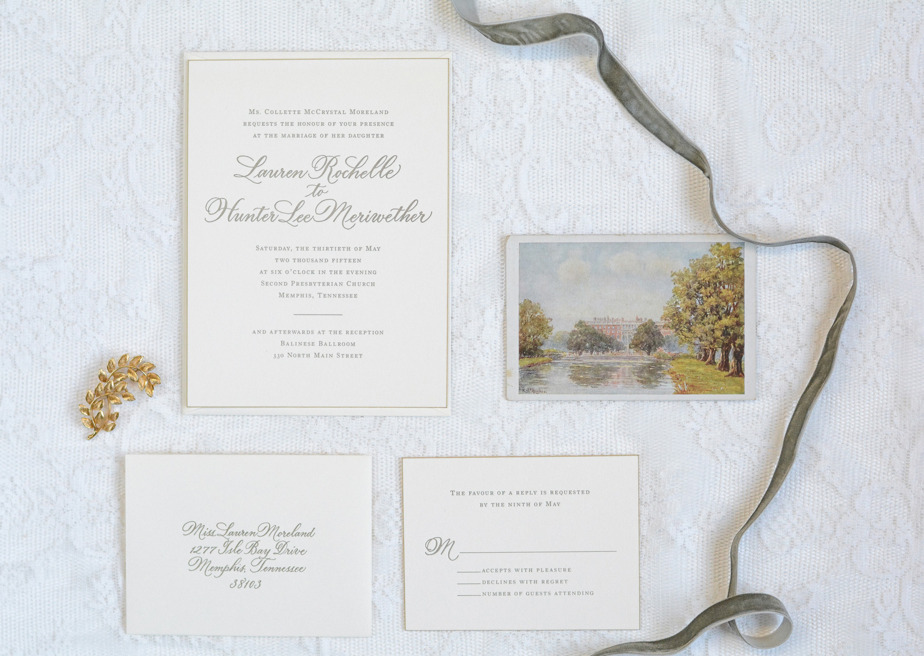New Jersey Wedding Invitation Calligraphy | Calligraphy by Mary Ellen 