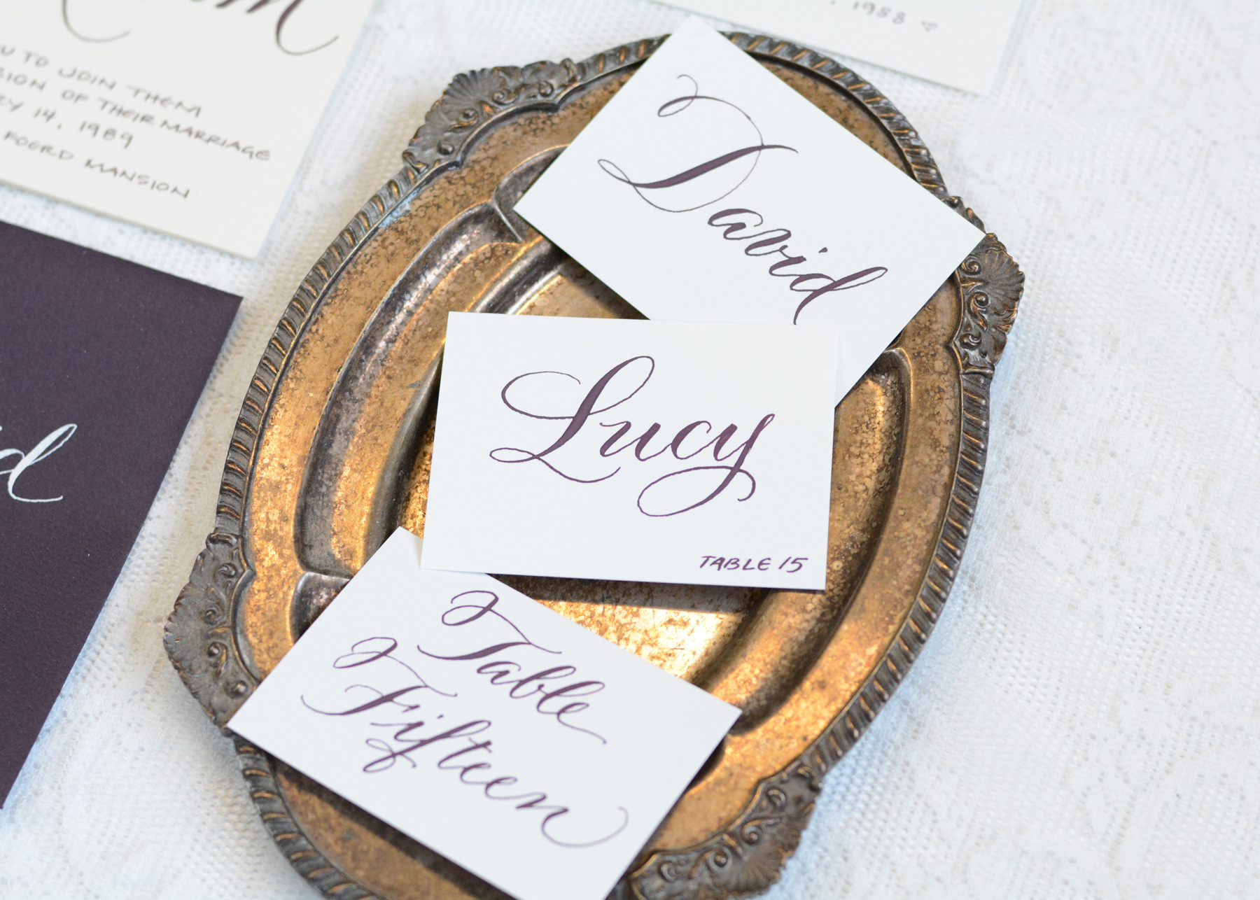 New Jersey Wedding Invitation Calligraphy | Calligraphy by Mary Ellen 