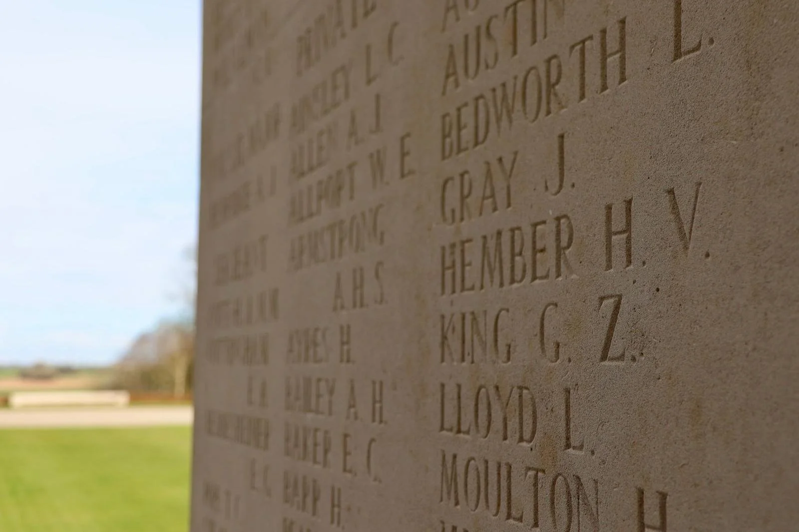 Victor Hember's Name at Thiepval Memorial