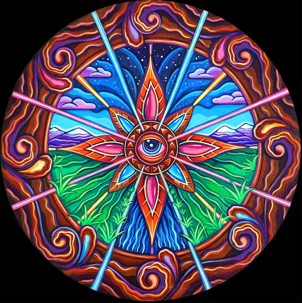 You Are Everything • acrylic on wood, 18” circle