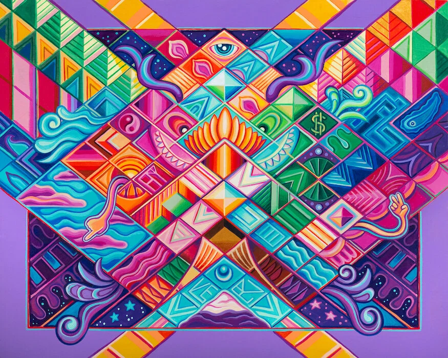 Random Order • acrylic on wood, 16” x 20”