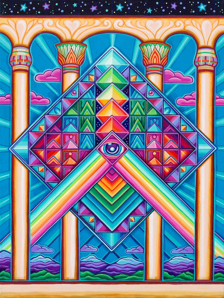 Temple of I • acrylic on canvas, 18” x 24”
