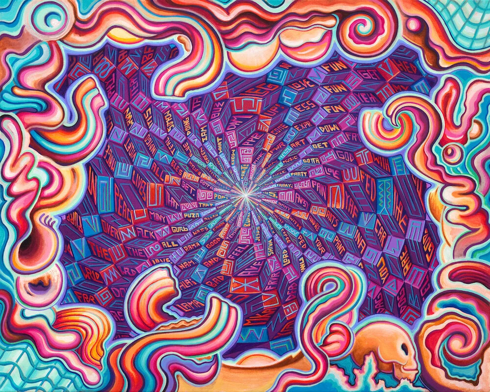 Through The Veil • acrylic on canvas, 24” x 30”