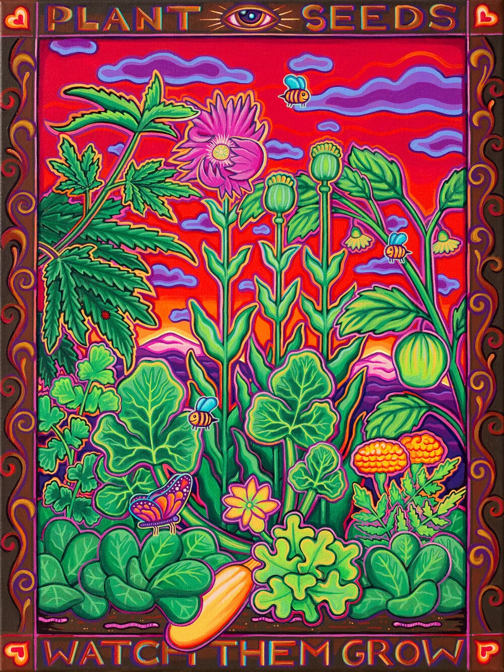 Let It Grow • acrylic on canvas, 18” x 24”