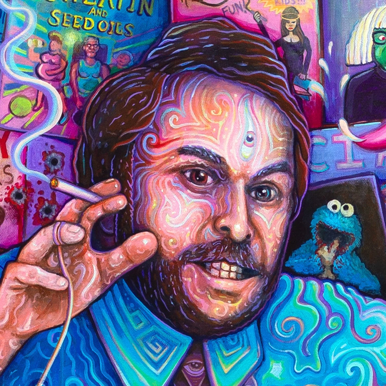 It's Always Sunny in Philadelphia Poster - Charlie Day Conspiracy Meme Painting