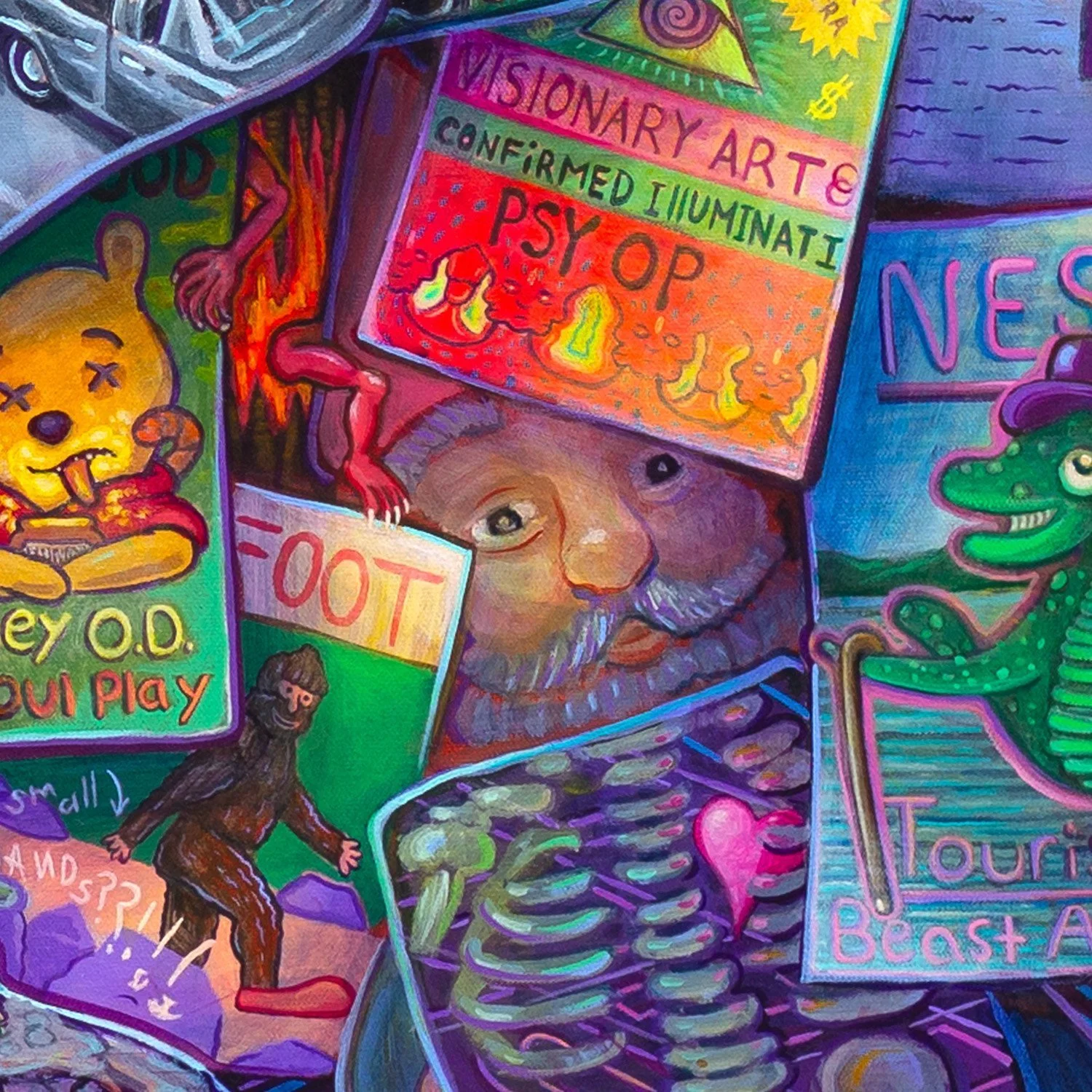 Charlie Conspiracy Meme Poster - Big Foot Loch Ness Monster Conspiracy Theory - It's Always Sunny in Philadelphia Art