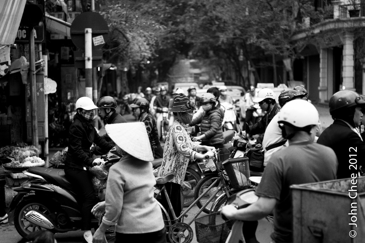 A Busy Junction in Hanoi