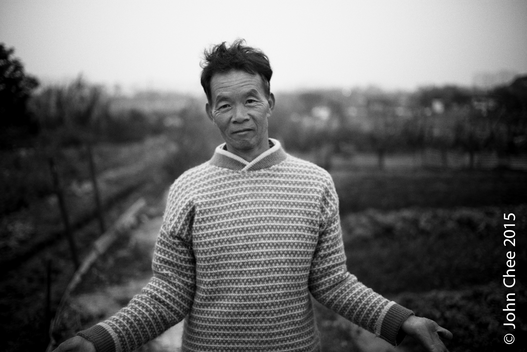 A farmer who is unsure of his future (Kwu Tung, Hong Kong)