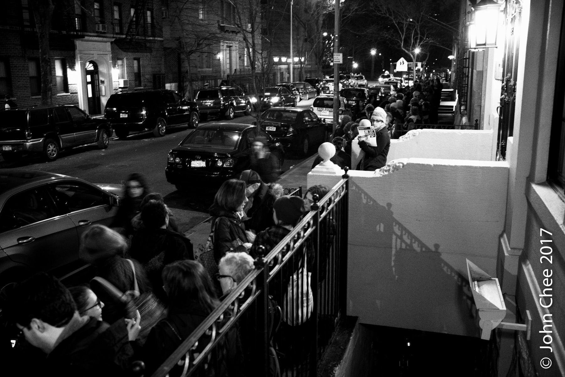 People waited for over an hour around the block