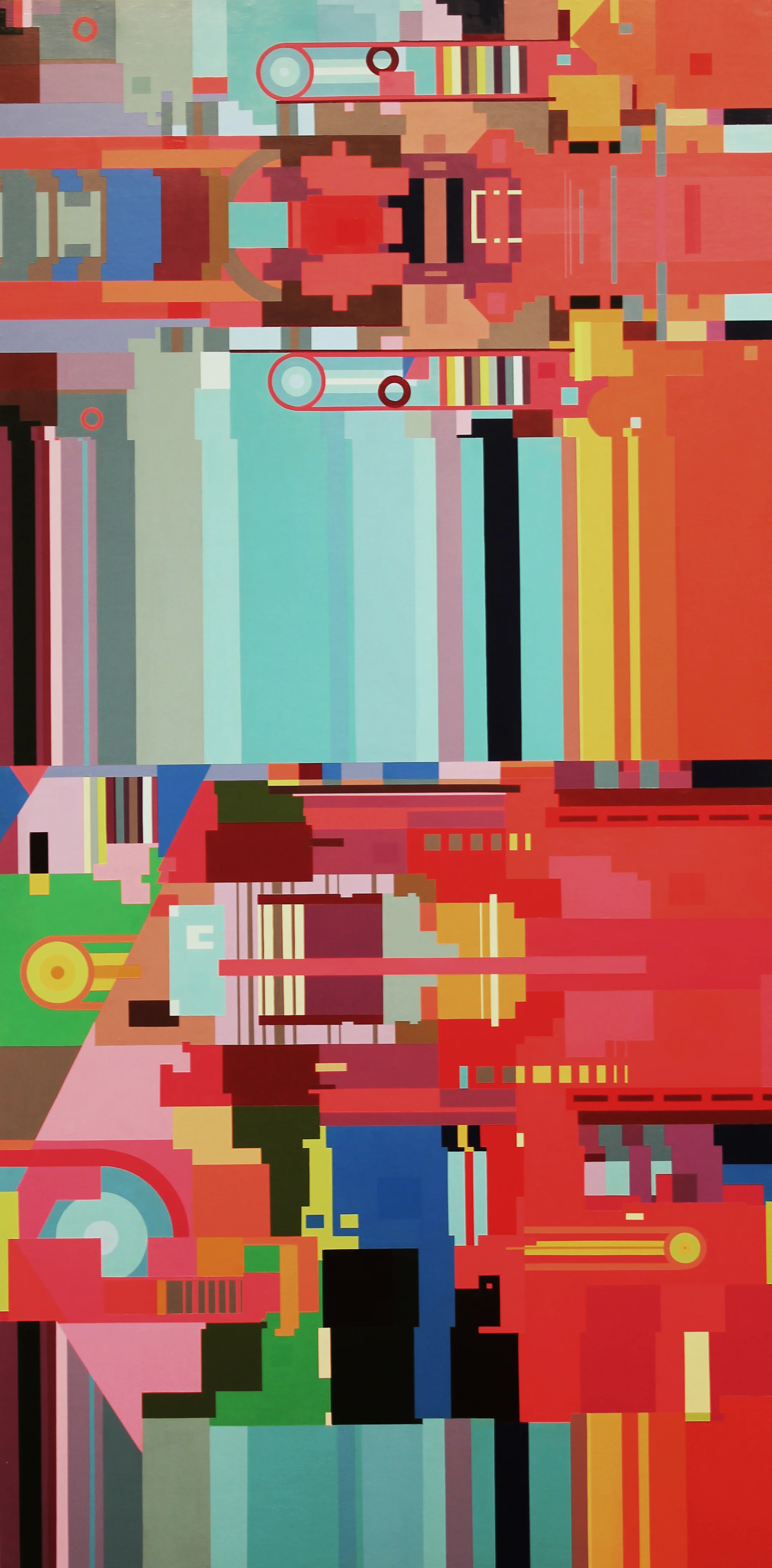   Sequence 7   acrylic on wood  48 in x 96 in  2014 
