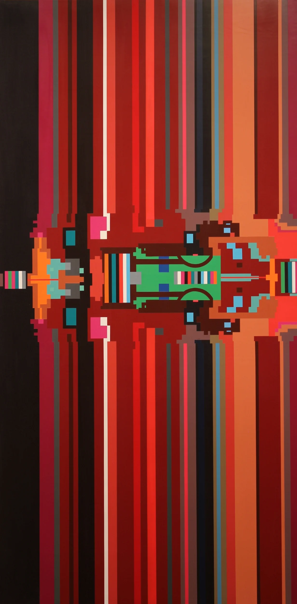 Sequence 4 acrylic on wood 48 in x 96 in 2014