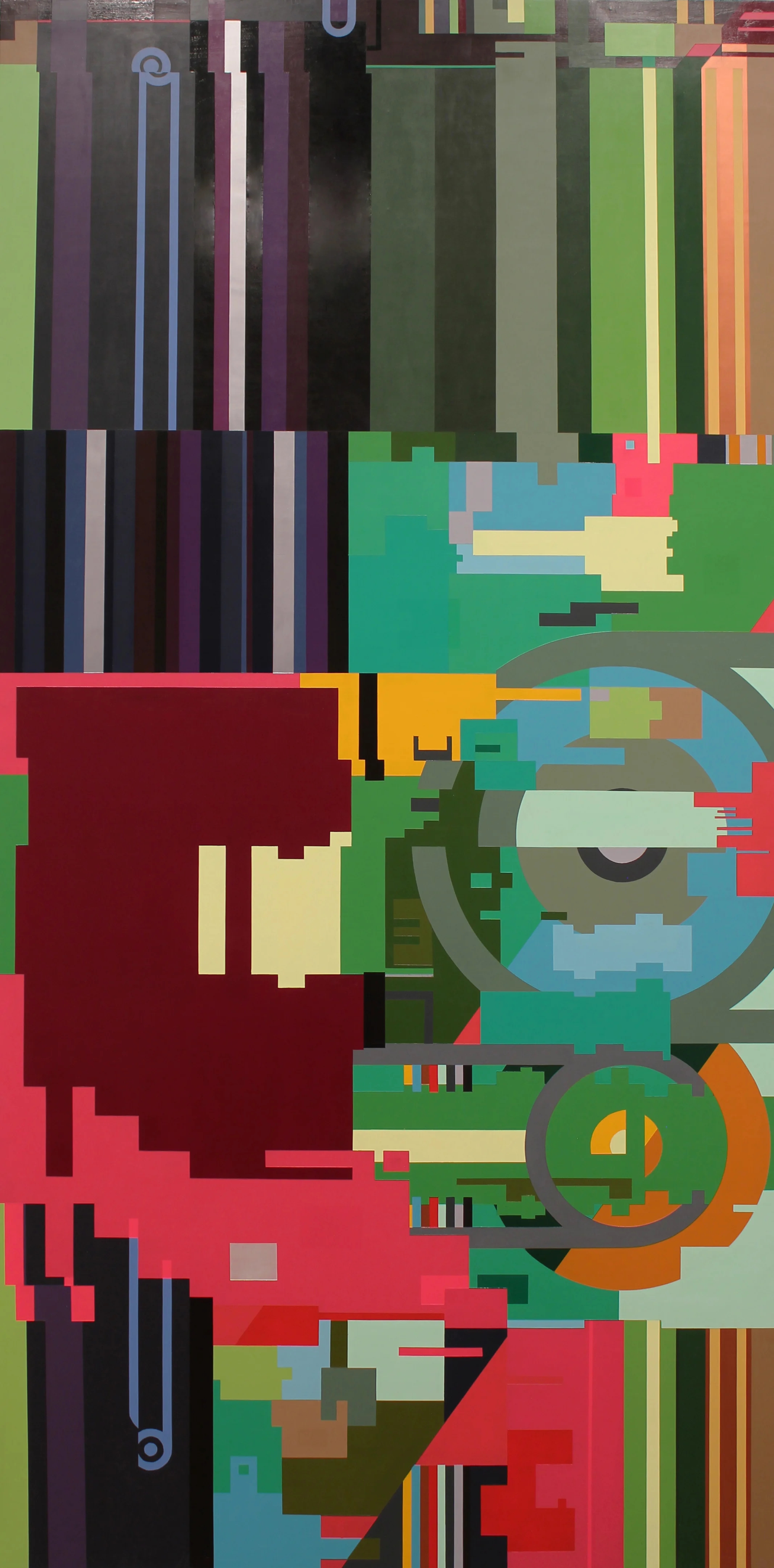   Sequence 2   acrylic on wood  48 in x 96 in  2014 