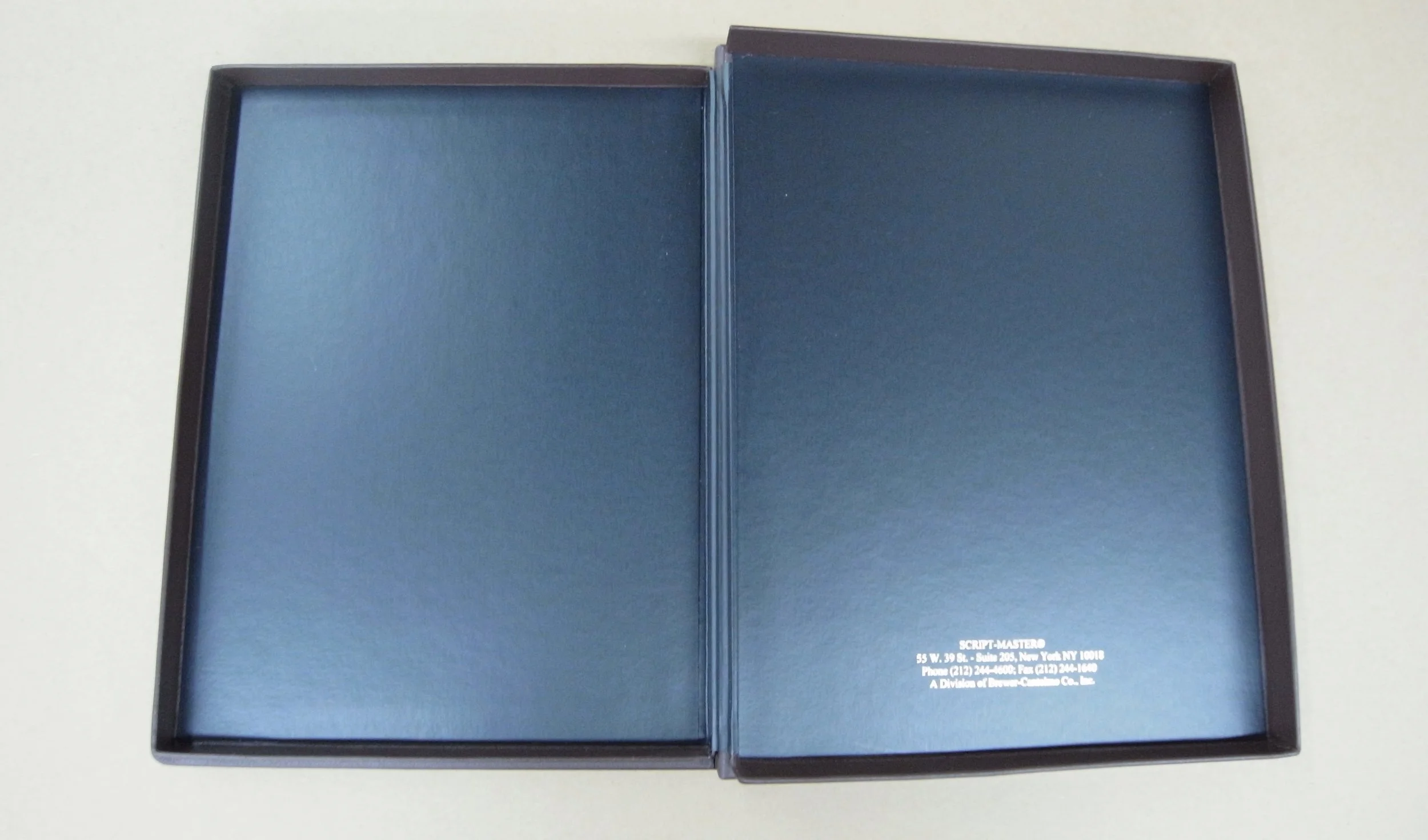 open burgundy leather scriptmaster.JPG