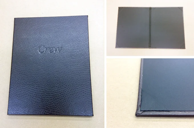 Textured Leather Menu Cover