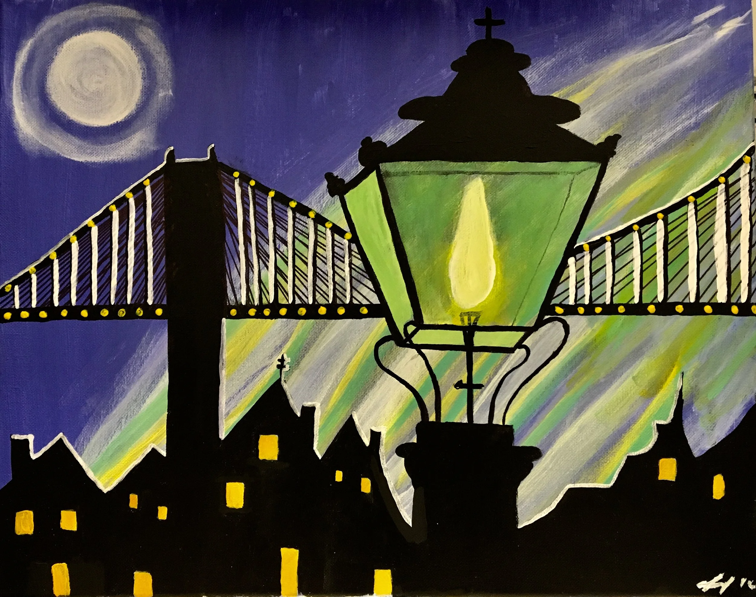 Aurora over Brooklyn Heights Circa 1883