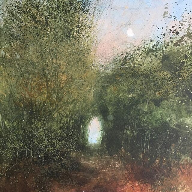 &lsquo;Holloway and Moon..&rsquo; (2018) Mixed media on paper 24x24cm unframed &pound;200 (P&amp;P inc UK) for sale as part of #artistsupportpledge as started by @matthewburrowsstudio 
Please DM for further details, thank you... .

#artistssupportple